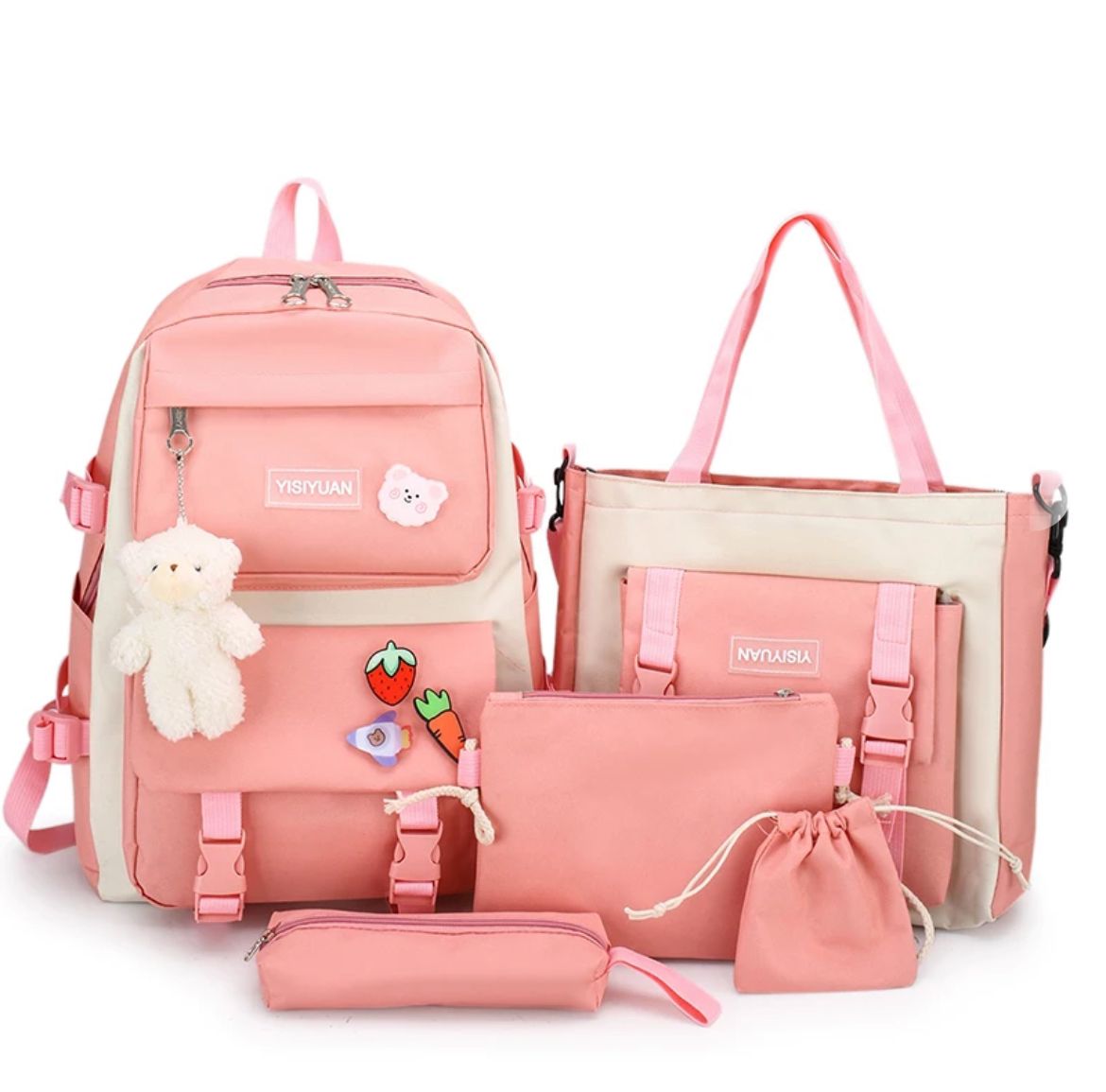 SET BOLSO 5 PIEZAS PARA DAMAS Y NIÑAS